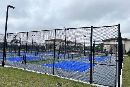 Pickleball, half-basketball and beach volleyball courts for use by EFSC students