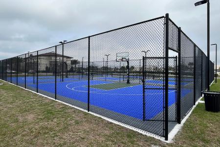 Pickleball, half-basketball and beach volleyball courts for use by EFSC students