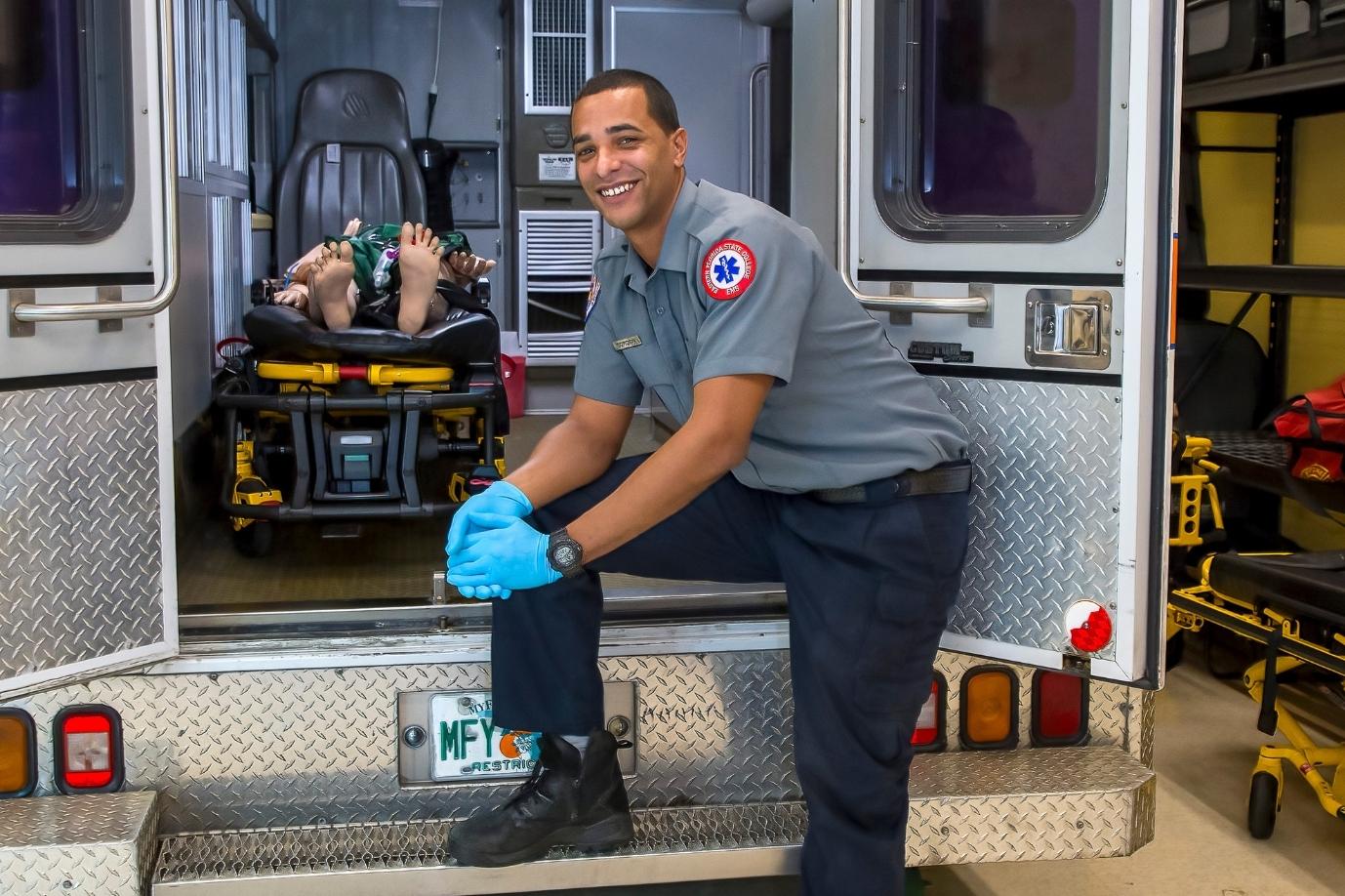 paramedic student smiling for a photo
