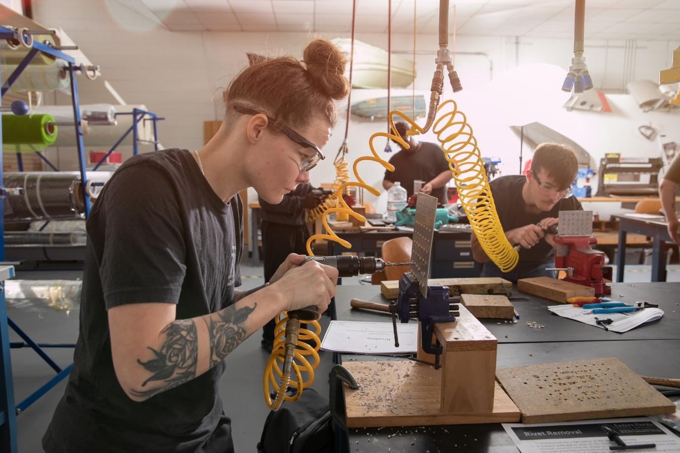 industry student working