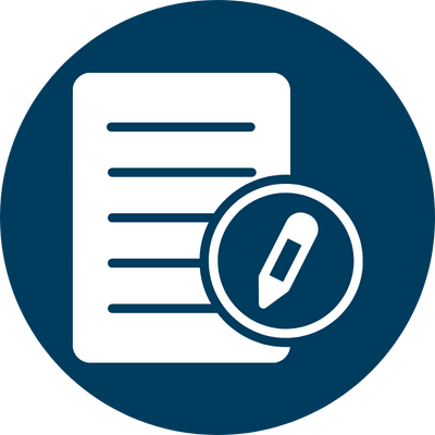 Registration paper with pen