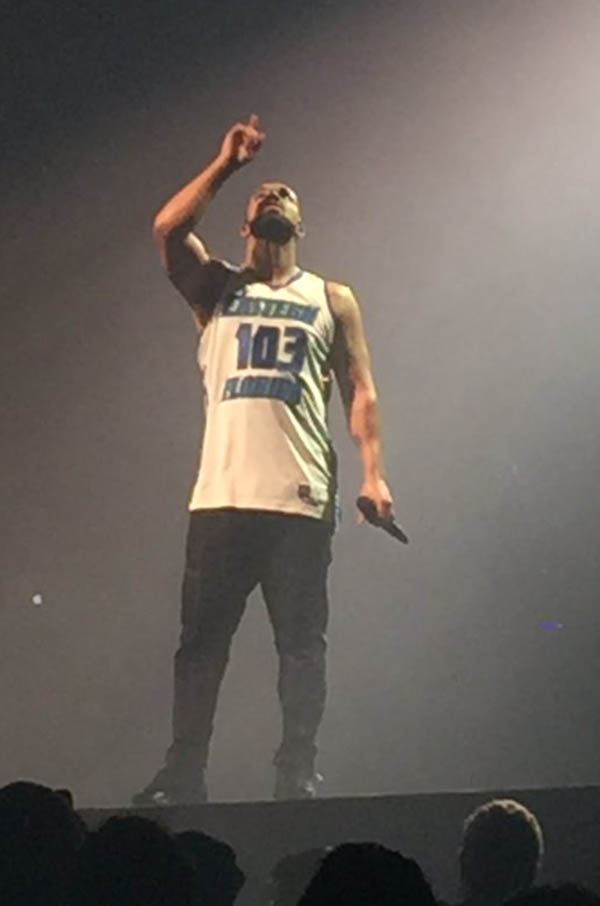 Drake EFSC Jersey On Stage