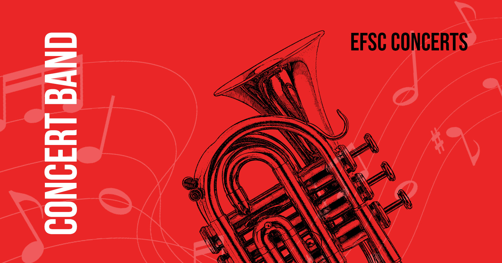 An image of a musical instrument with the words Concert Band
