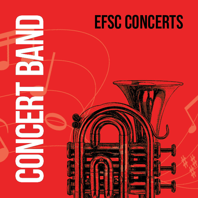 An image of a musical instrument with the words Concert Band